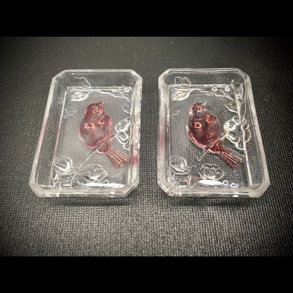 2 Vintage Bird salt cellars